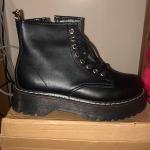 Lace up platform combat boots